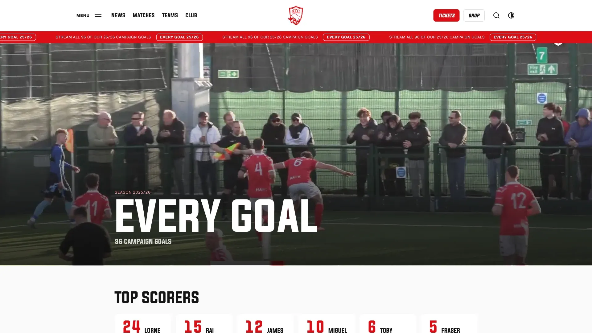 The goal archive gives each finish a place of its own.