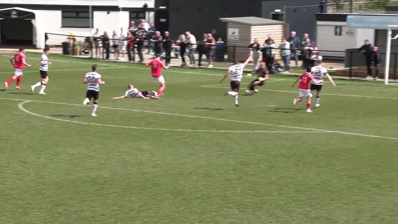 Lorne Bickley attacking the goal against Deal Town