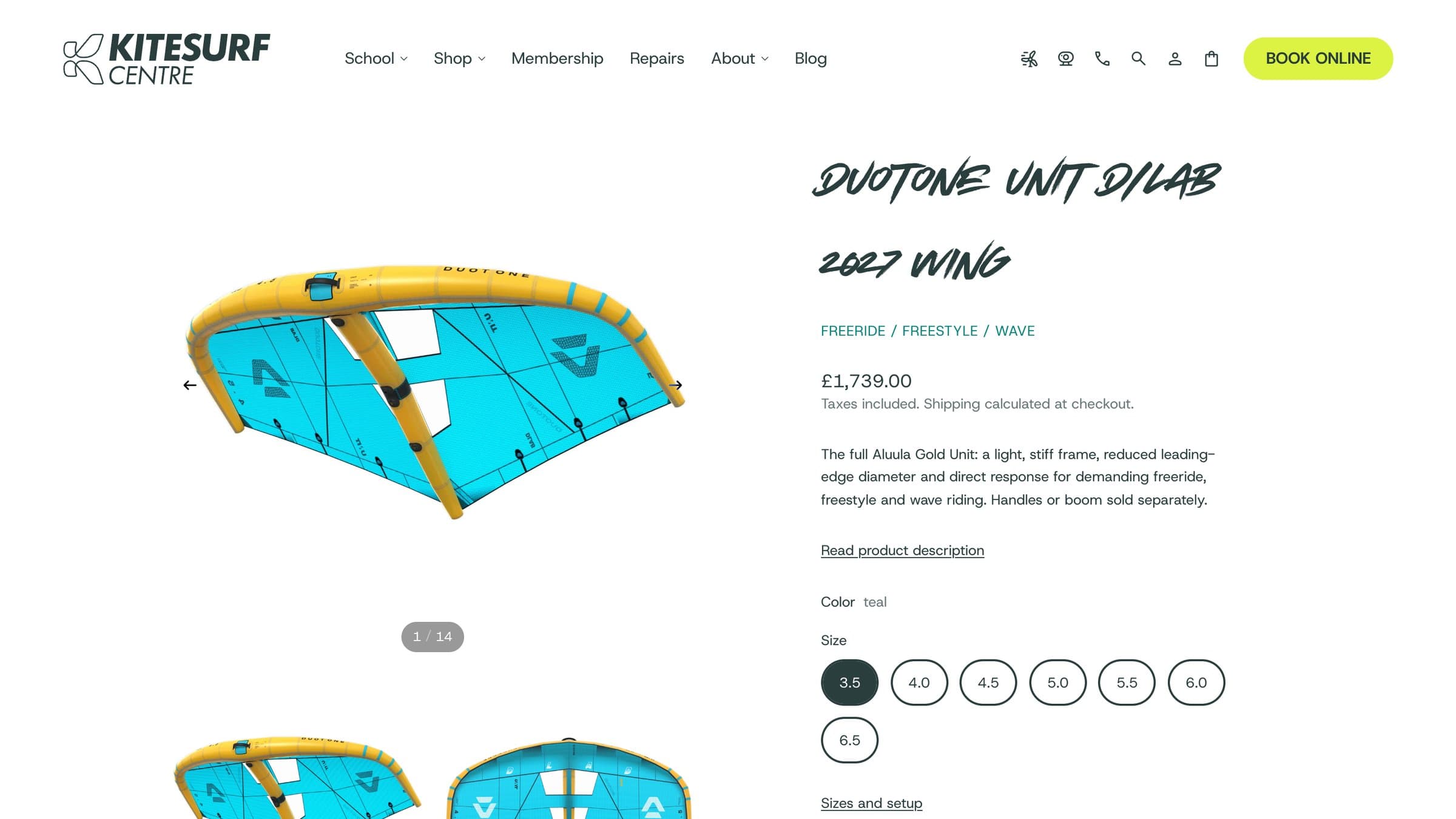 Duotone Unit D/LAB 2027: product content built around the model being sold.